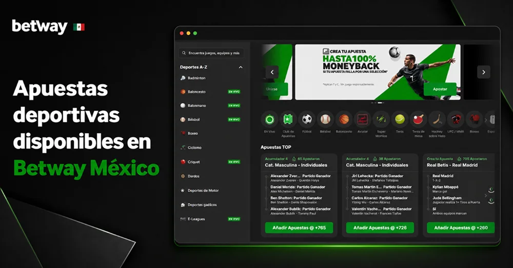 Sección de apuestas deportivas para jugadores mexicanos