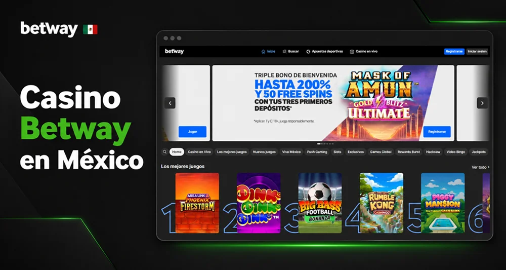Catálogo del casino online de Betway México