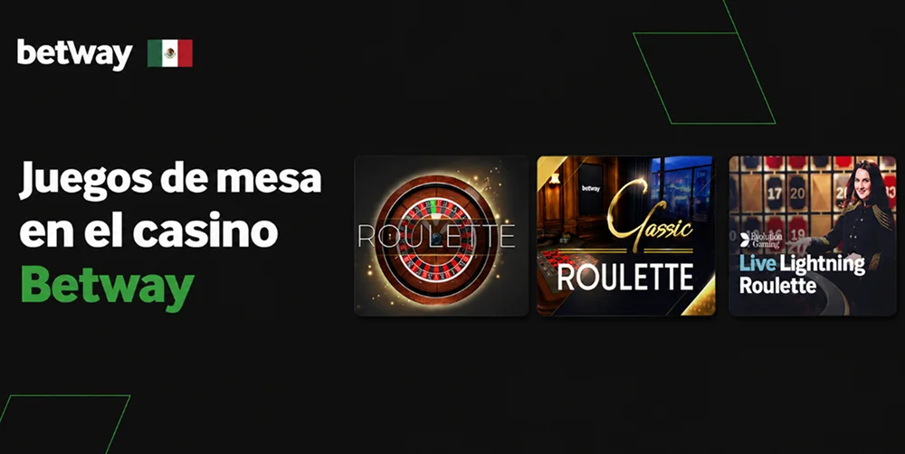 Ruleta y otros juegos de mesa disponibles en Betway